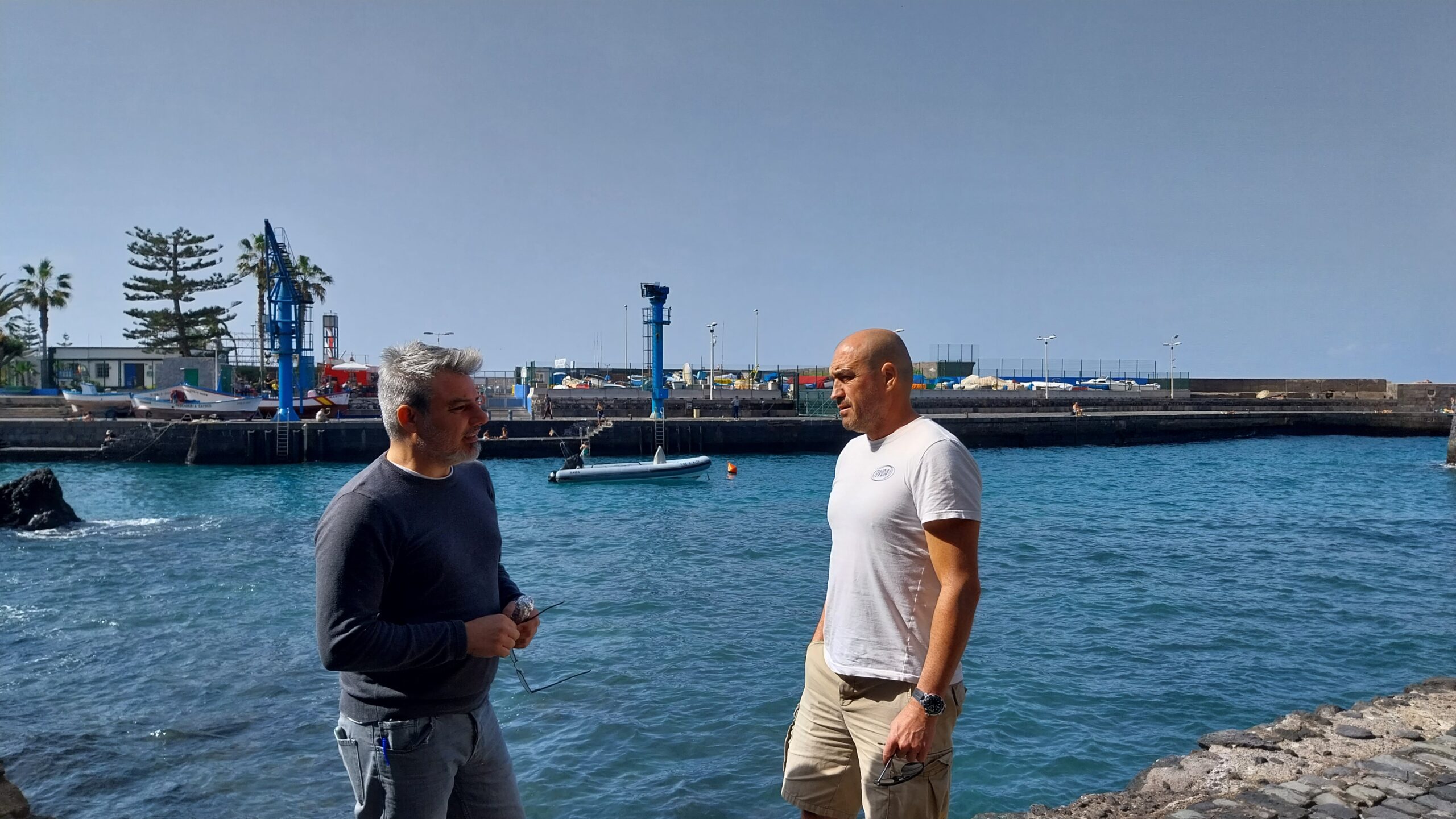 Voluntarios limpian el fondo del puerto de la Colonia de Sant Jordi